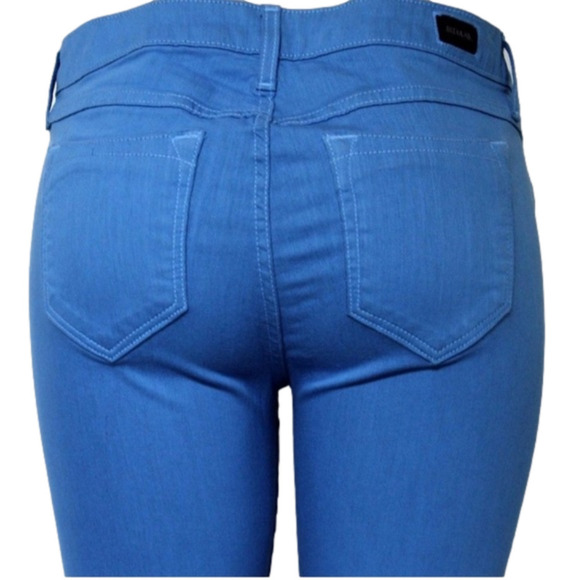 Bleulab Reversible Detour Leggings Blue Reptile Snake Print Coated Jeans 27 NWT - Picture 2 of 10